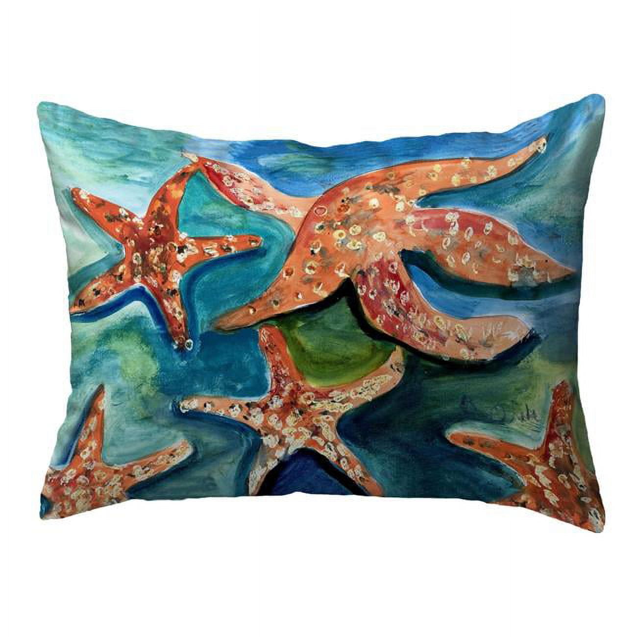 11 x 14 in. Swimming Starfish Noncorded Pillow, Small