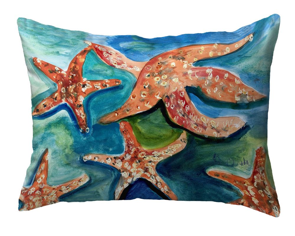 NC1194 16 x 20 in. Swimming Starfish Noncorded Pillow, Large