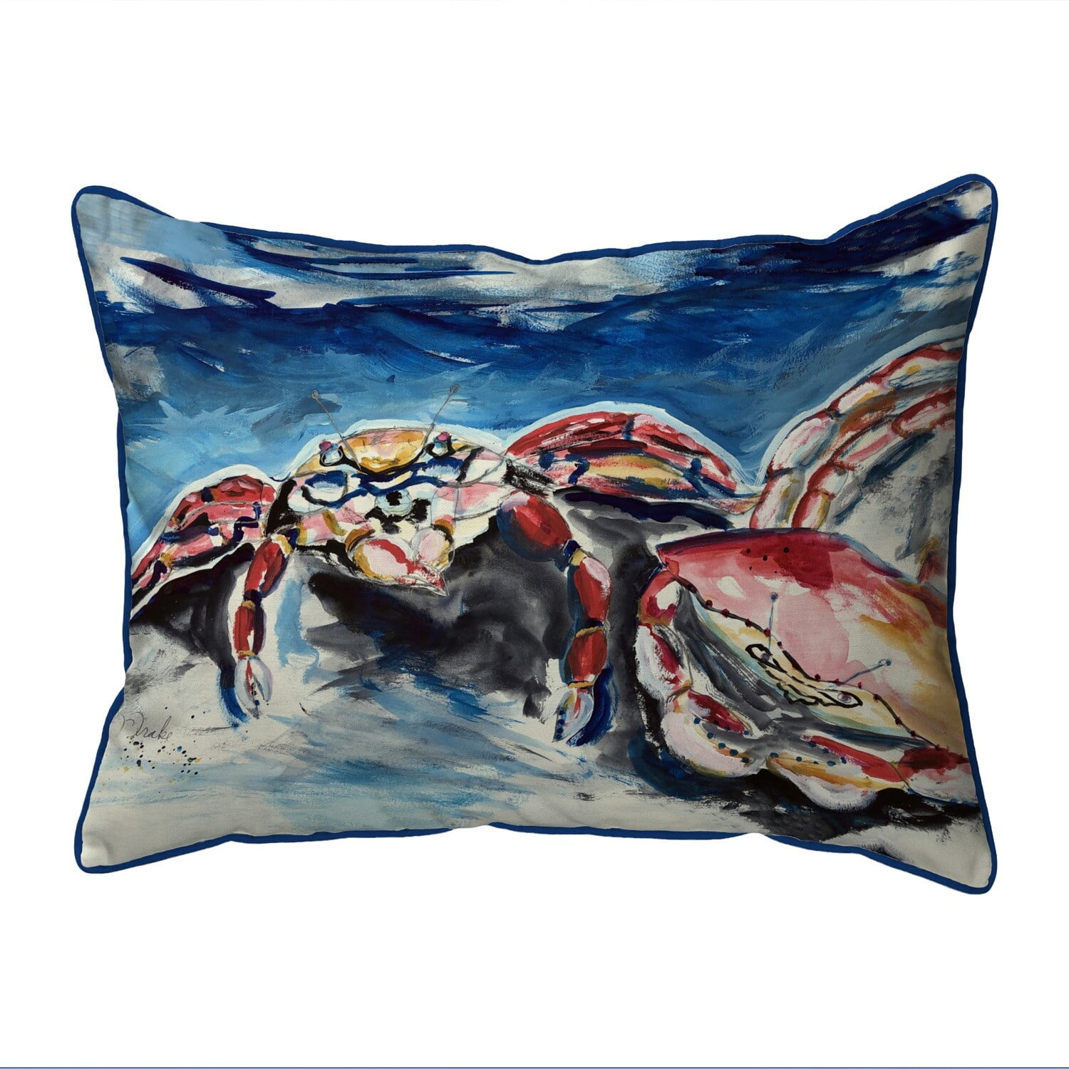 NC1196 16 x 20 in. Two Red Crabs Noncorded Pillow, Large