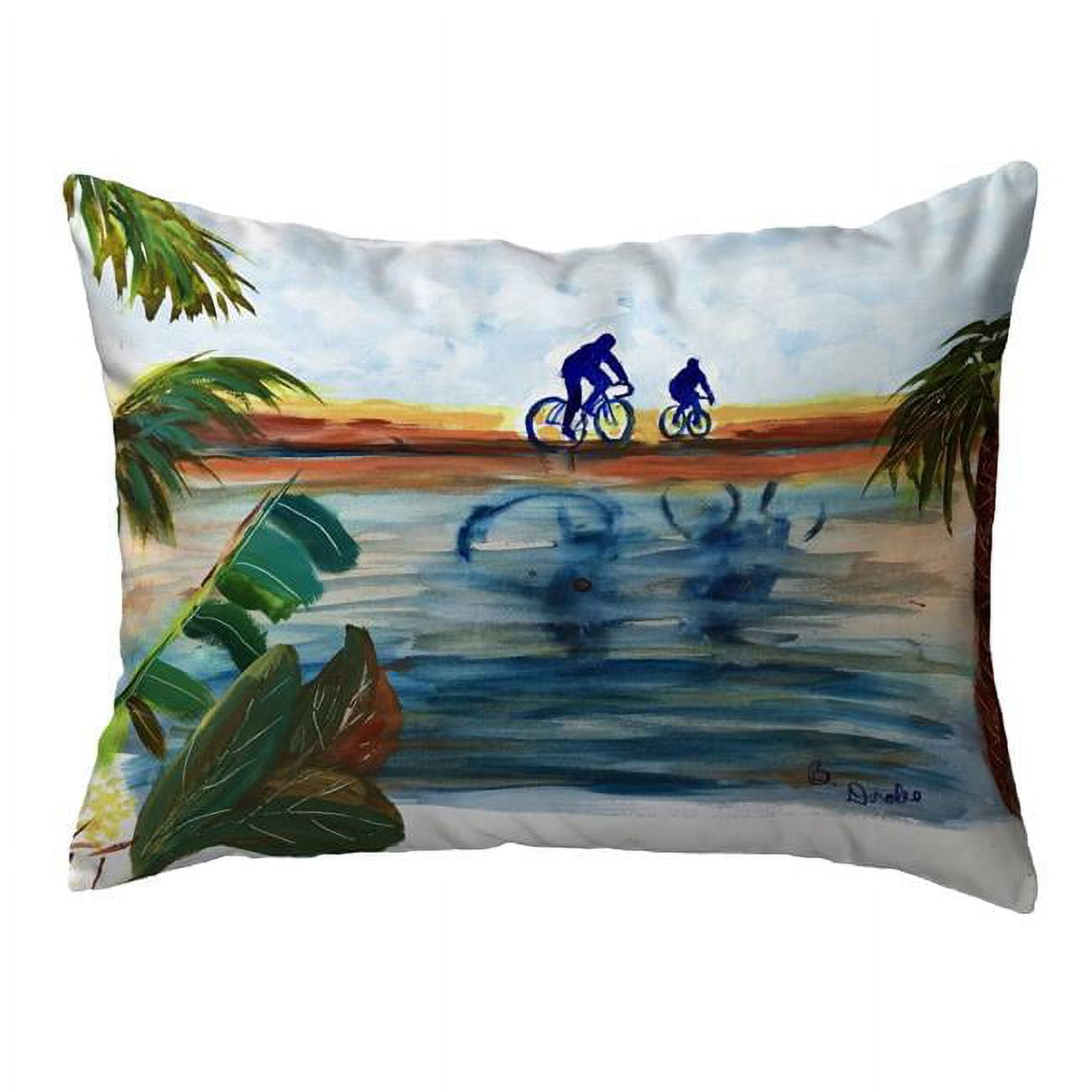 NC1198 16 x 20 in. Two Bikers Noncorded Pillow, Large