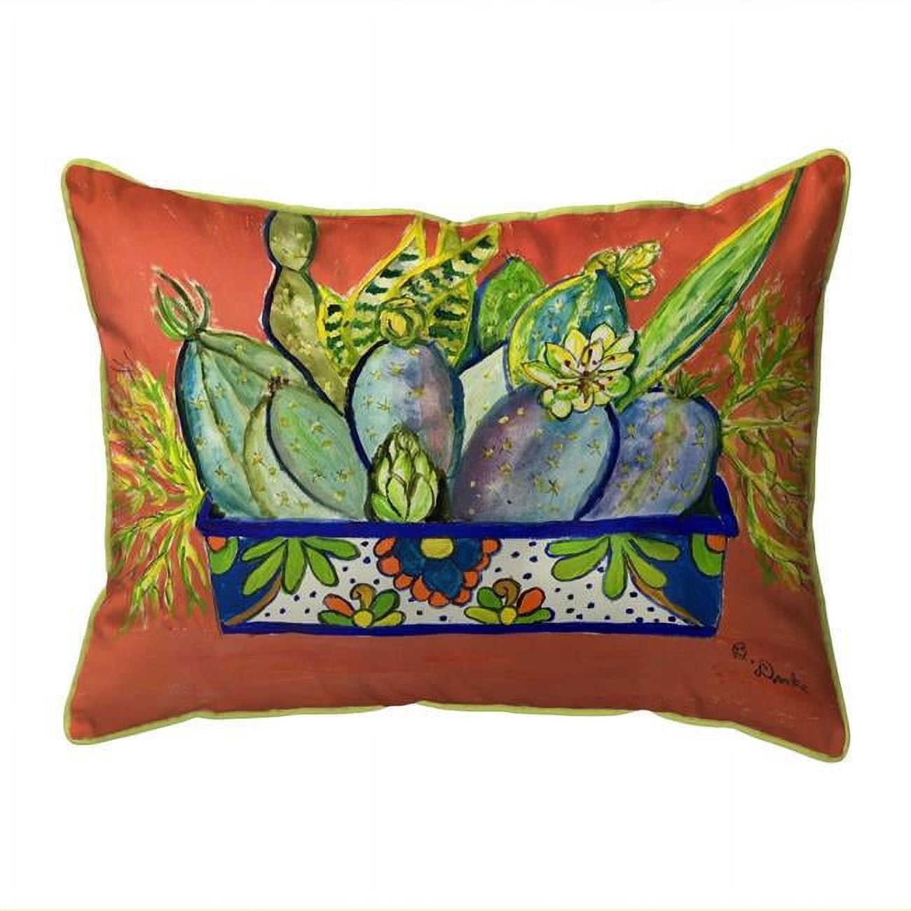 11 x 14 in. Cactus in Planter Indoor & Outdoor Pillow, Small