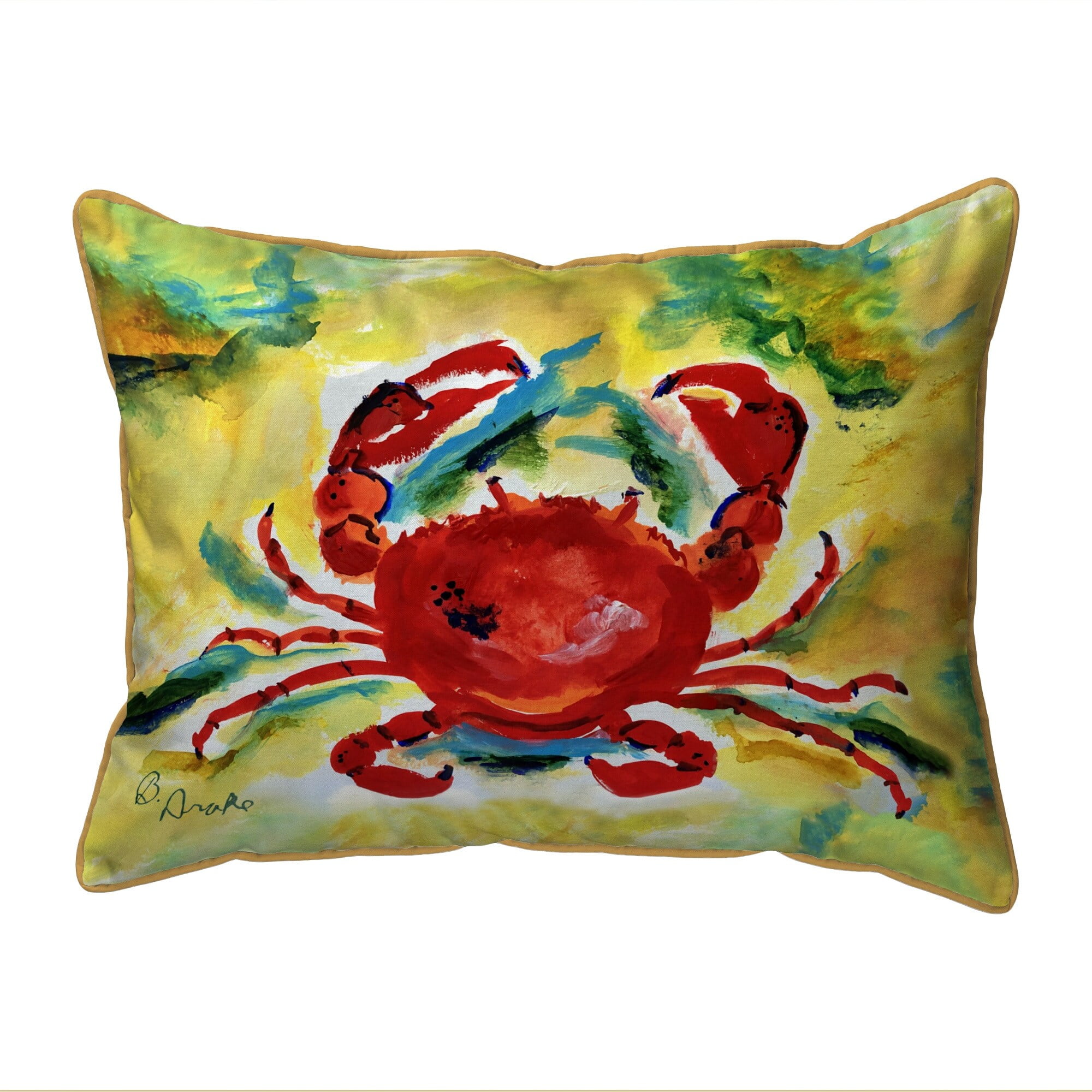 20 x 24 in. Two Red Crabs Zippered Indoor & Outdoor Pillow, Extra Large