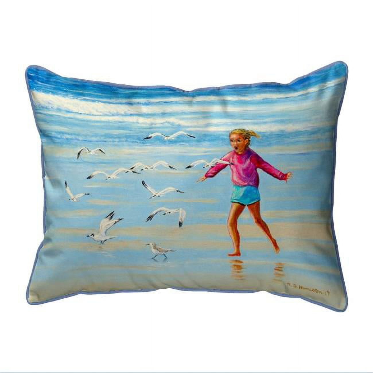 HJ1135 16 x 20 in. Chasing Gulls Indoor & Outdoor Pillow, Large