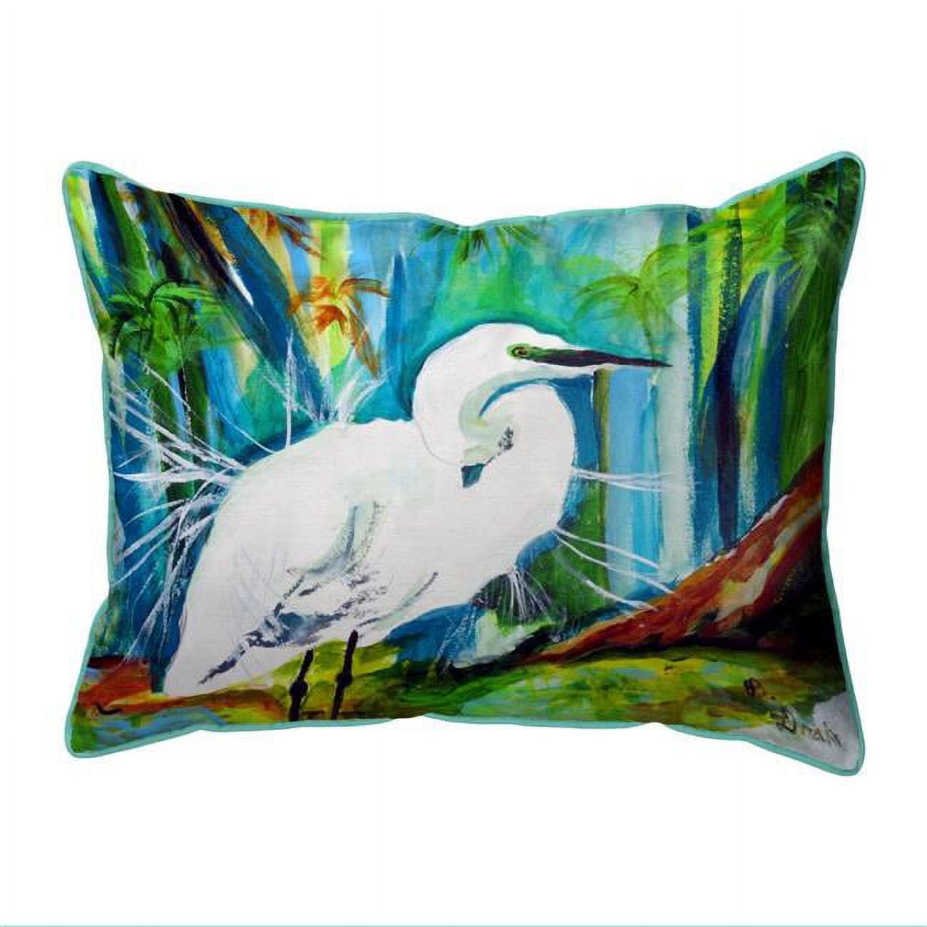 HJ1138 16 x 20 in. Acyrlic Egret Indoor & Outdoor Pillow, Large