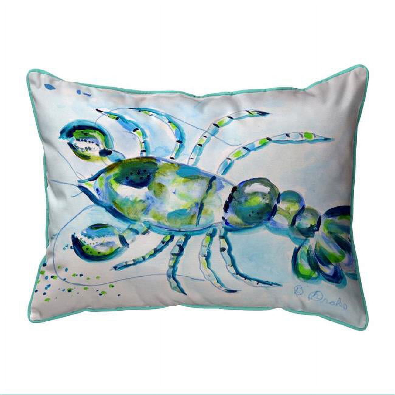 HJ1140 16 x 20 in. Blue Crayfish Indoor & Outdoor Pillow, Large