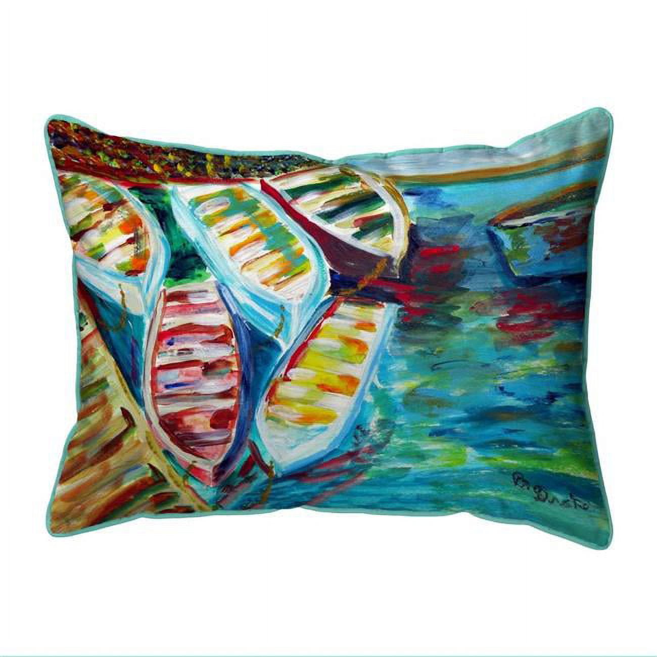 HJ1142 16 x 20 in. Six Rowboats Indoor & Outdoor Pillow, Large
