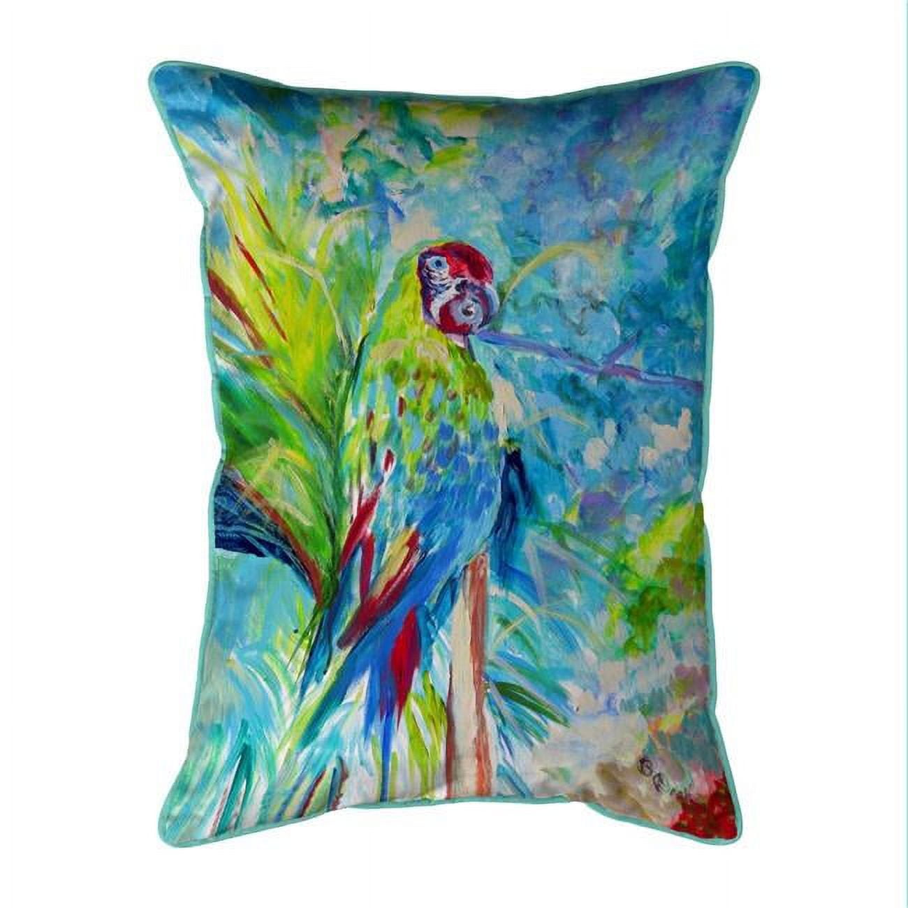 HJ1153 16 x 20 in. Green Parrot II Indoor & Outdoor Pillow, Large