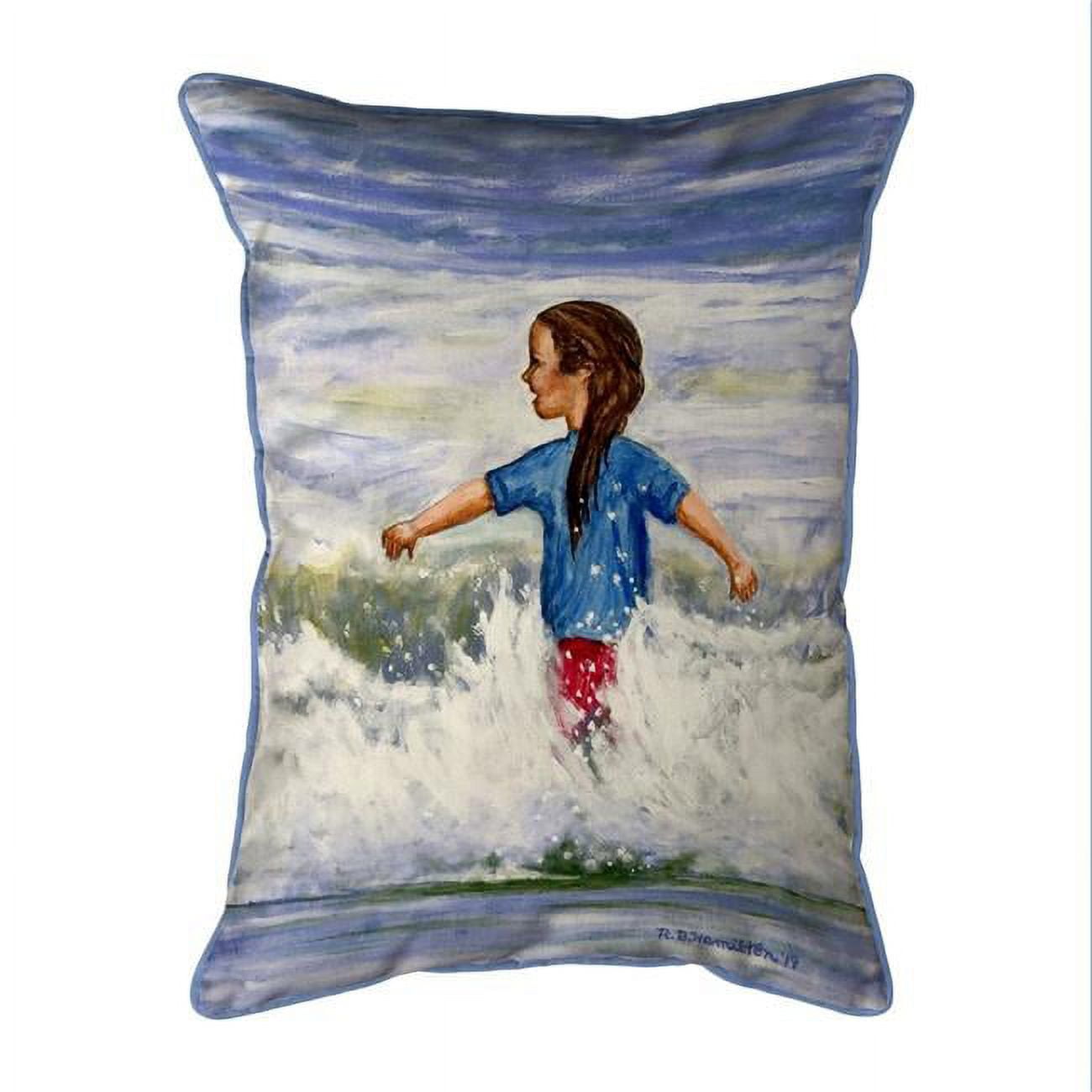 HJ1156 16 x 20 in. Girl in Surf Indoor & Outdoor Pillow, Large