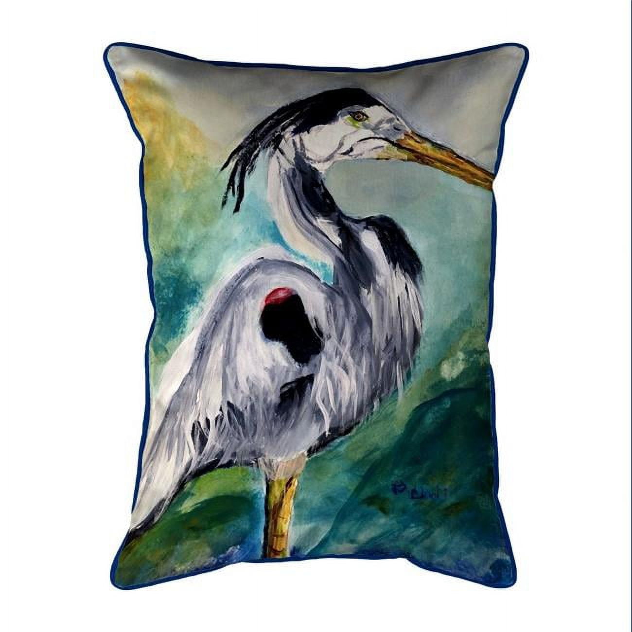 HJ1171 16 x 20 in. Betsys Blue Heron Indoor & Outdoor Pillow, Large