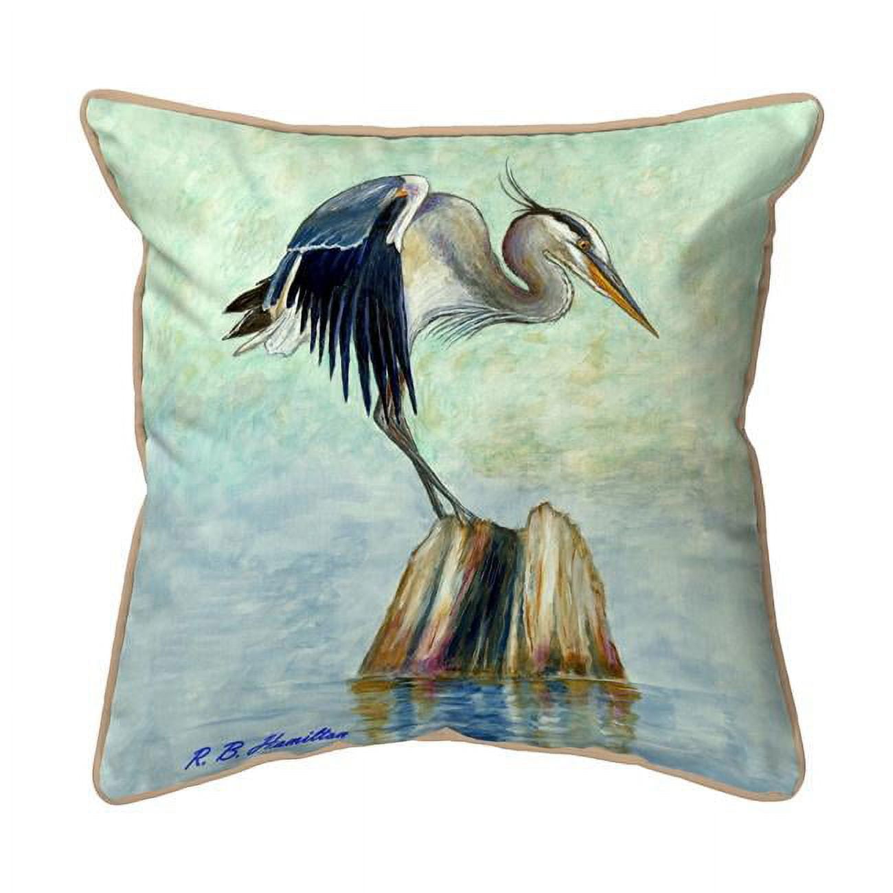 18 x 18 in. Balancing Heron Indoor & Outdoor Pillow, Large