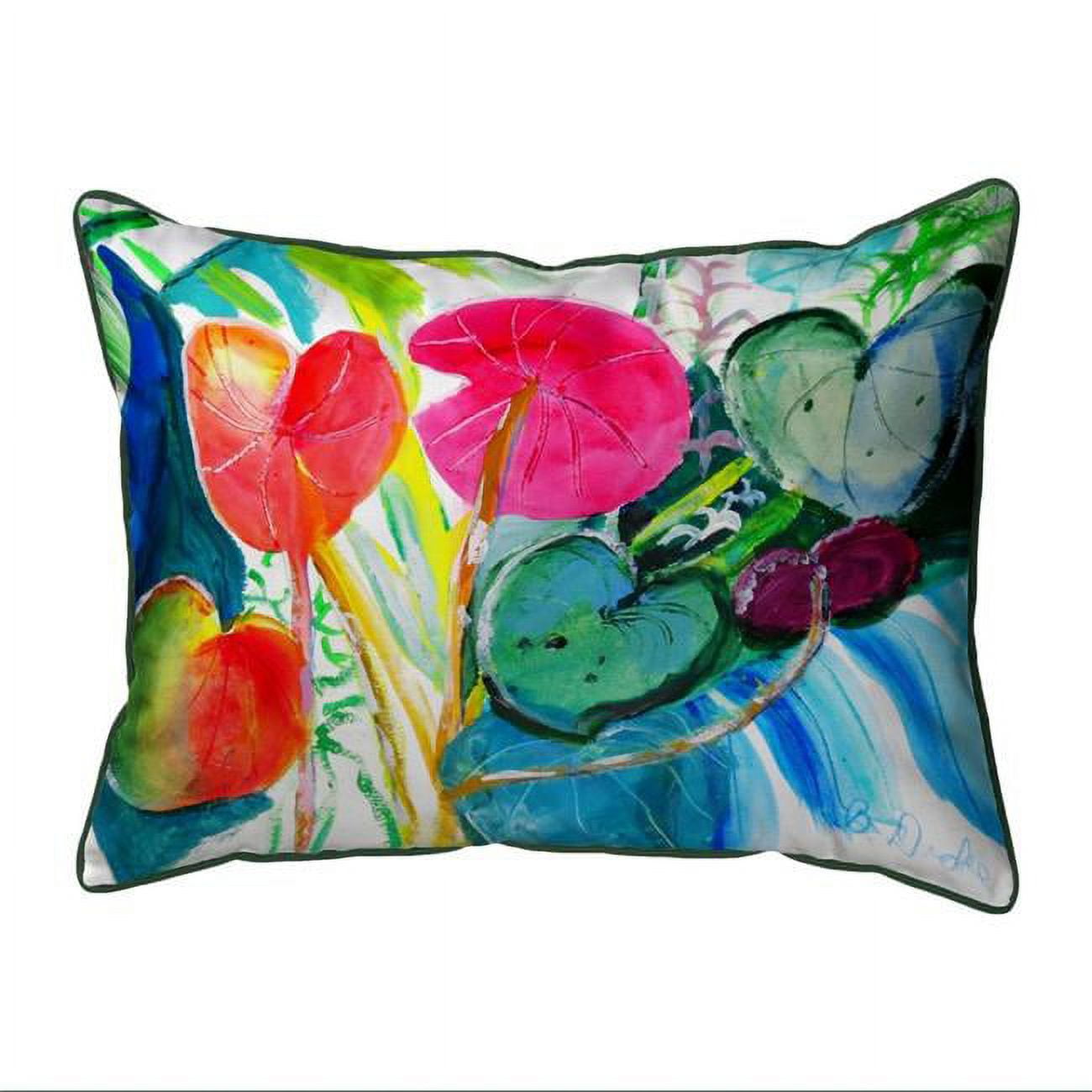 HJ1130 16 x 20 in. Cyclamen Plant Indoor & Outdoor Pillow, Large