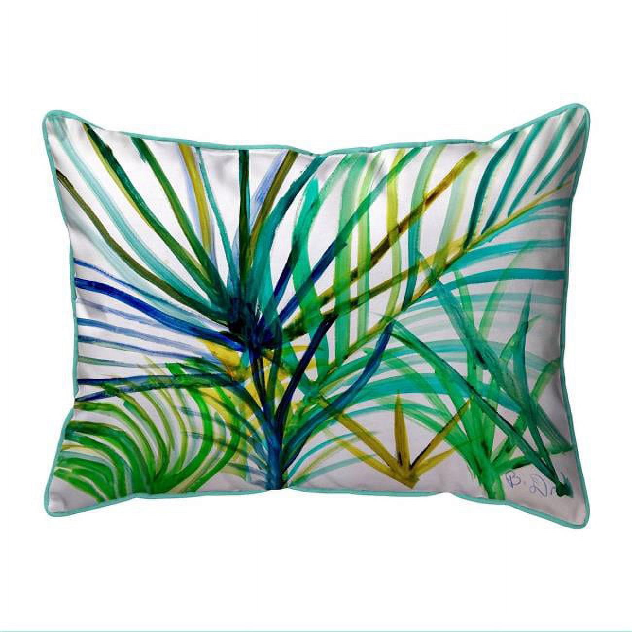 HJ1157 16 x 20 in. Teal Palms Indoor & Outdoor Pillow, Large
