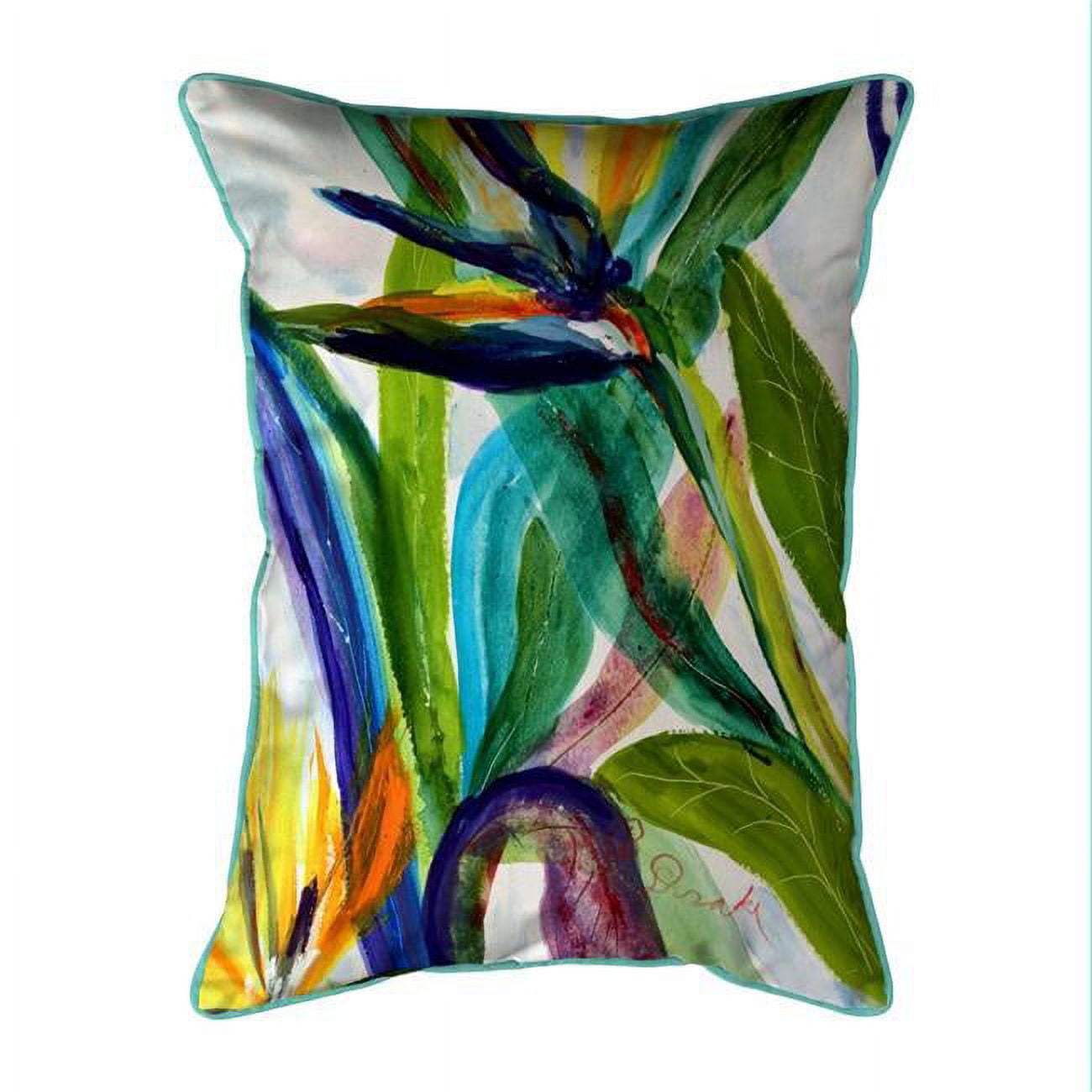 HJ1162 16 x 20 in. Teal Paradise II Indoor & Outdoor Pillow, Large