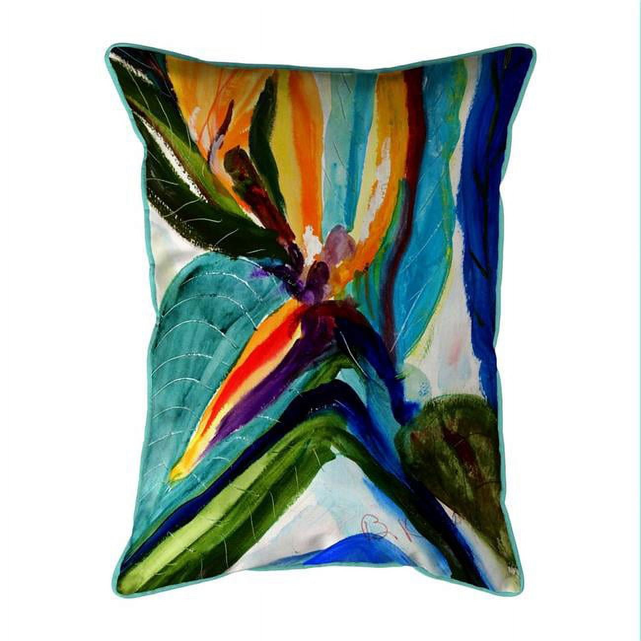 11 x 14 in. Teal Paradise Indoor & Outdoor Pillow, Small