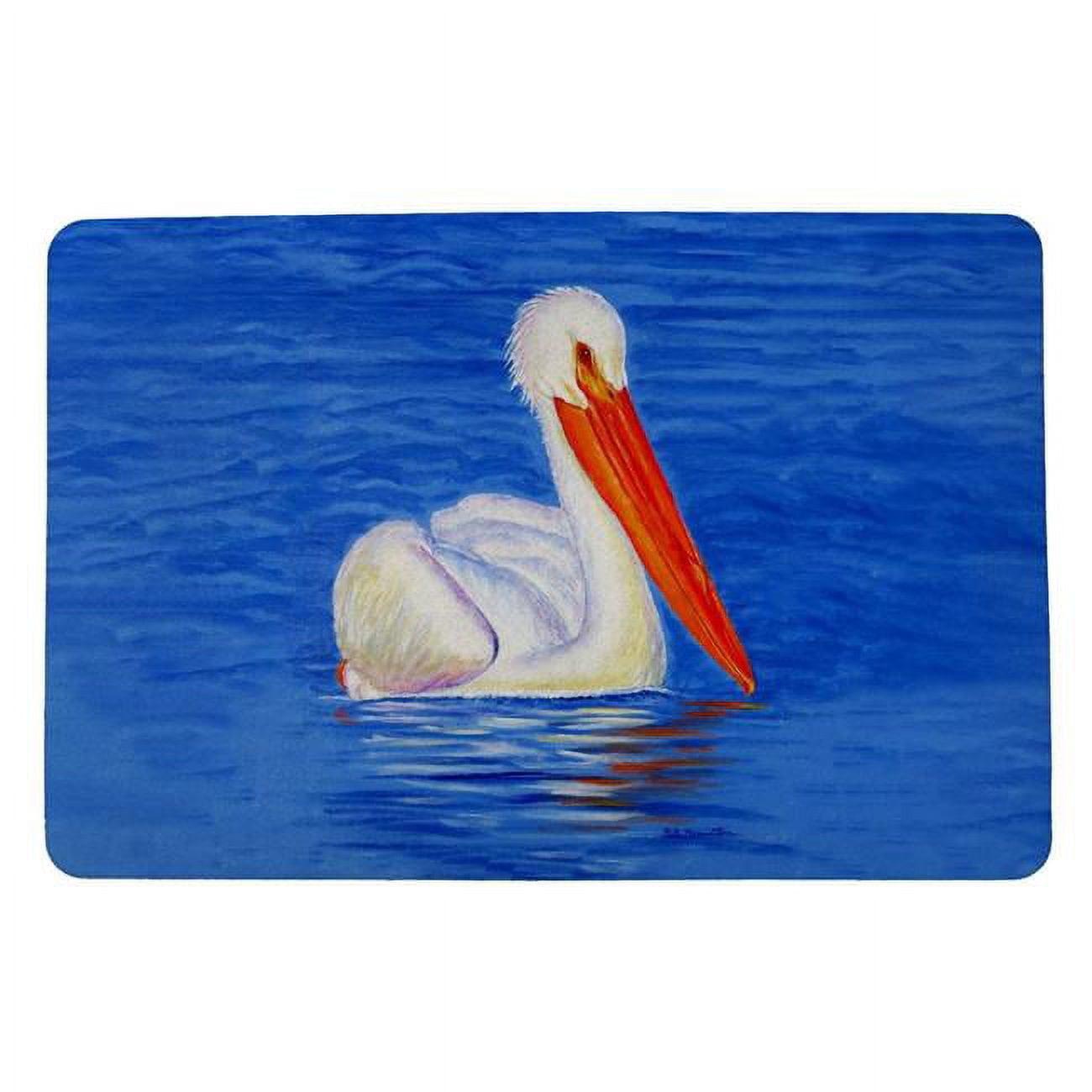 18 x 26 in. White Pelican Portrait Door Mat