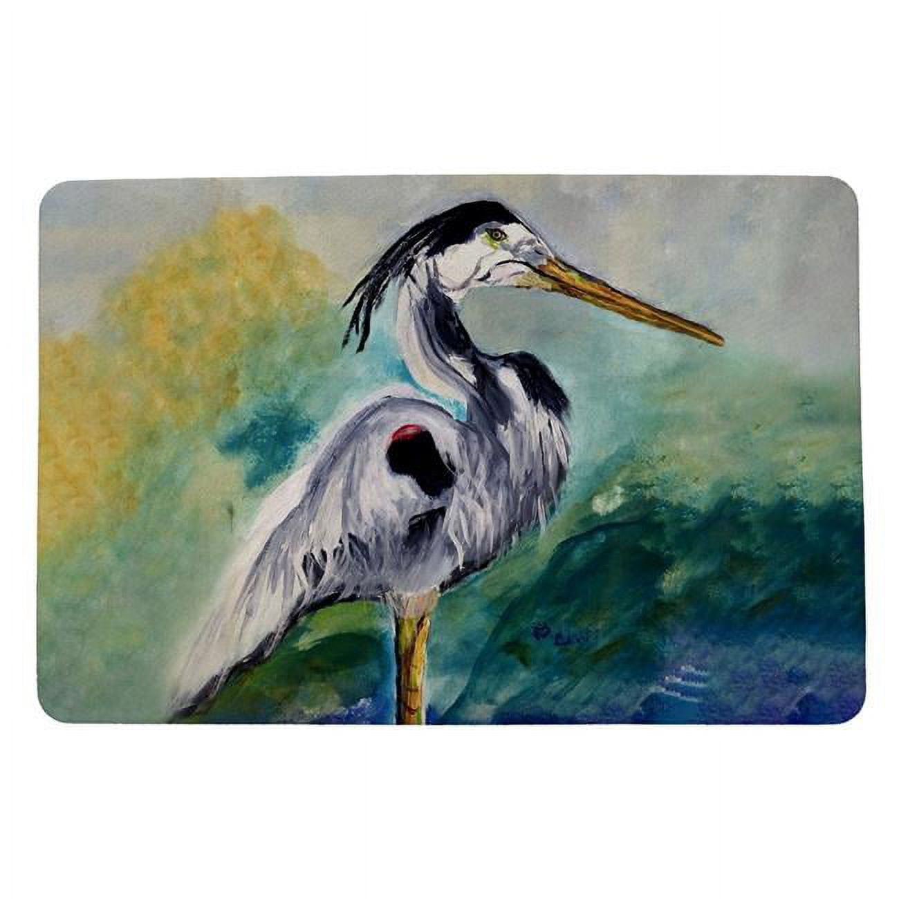 18 x 26 in. Heron Door Mat, Blue