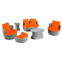 Romantic Collection outdoor 6-piece Ottoman set