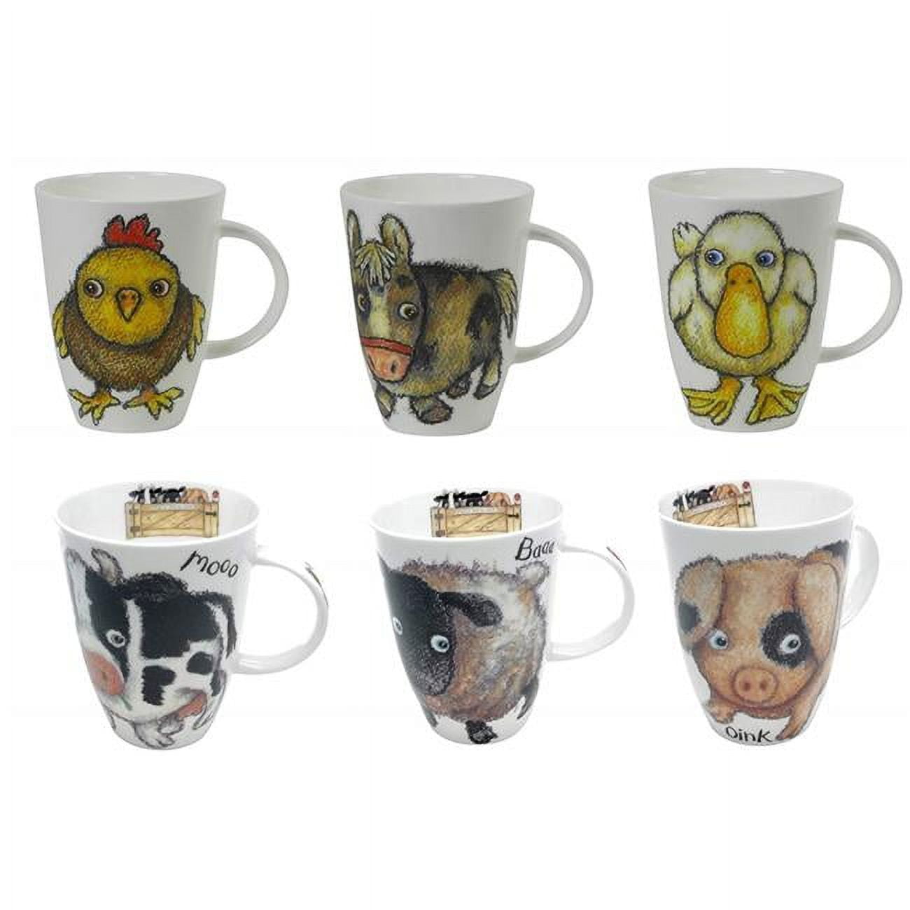 Picture of Roy Kirkham ER2338 90 mm Please Shut the Gate Louise Mugs - Set of 6