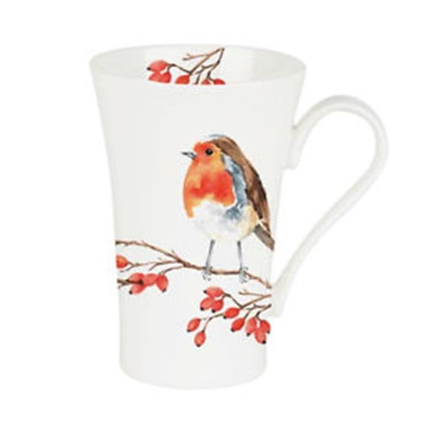 600 ml Robin Multi Latte Mugs, Multi Color - Set of 6