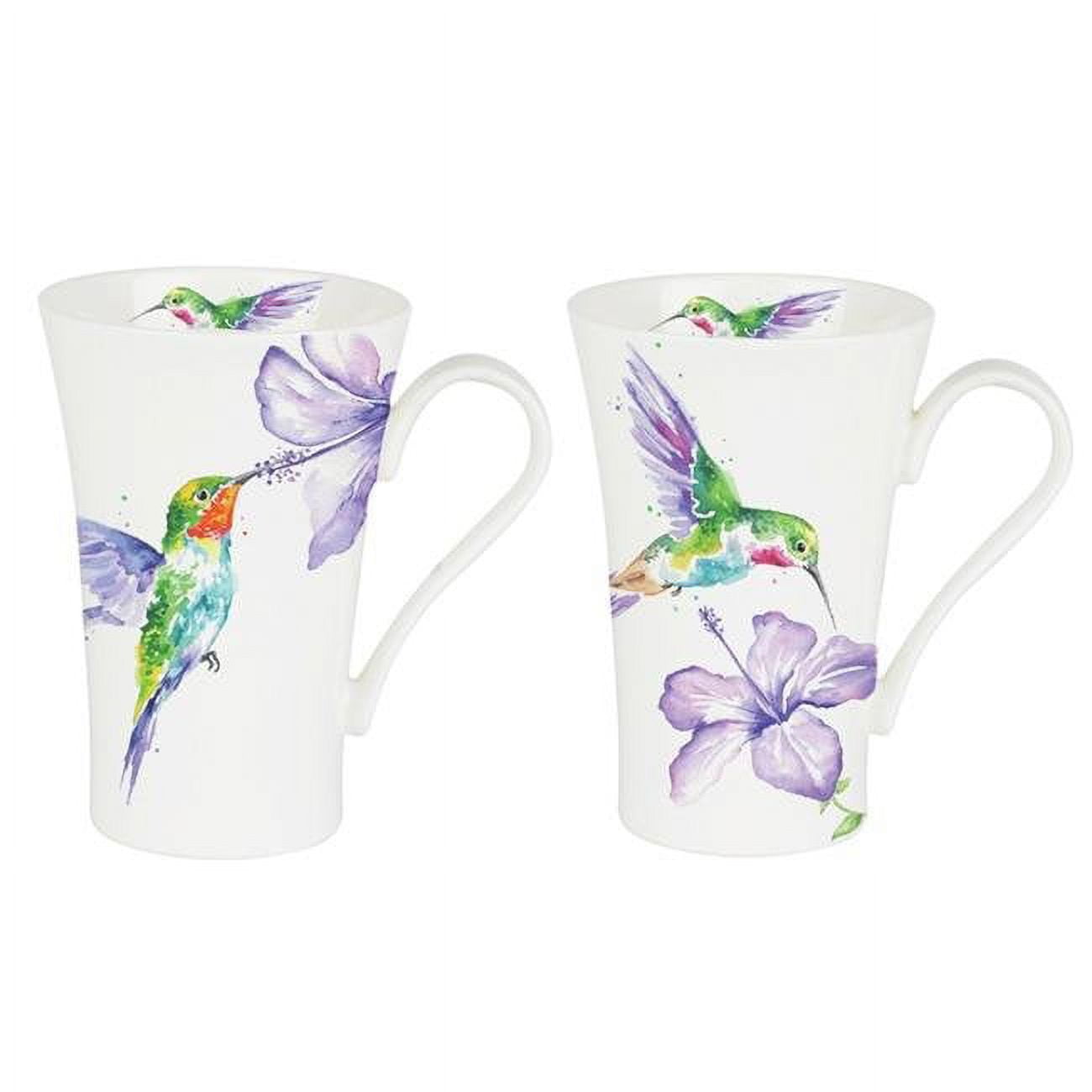 Picture of Roy Kirkham ER24121 600 ml Humming Birds Multi Latte Mugs, Multi Color - Set of 6