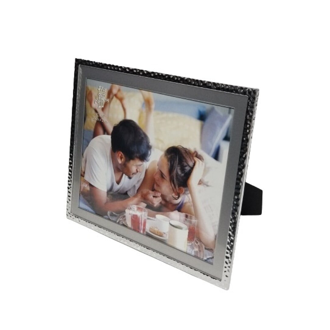 8 x 10 in. Hammer Finish Silver Aluminium Photo Frame, Silver