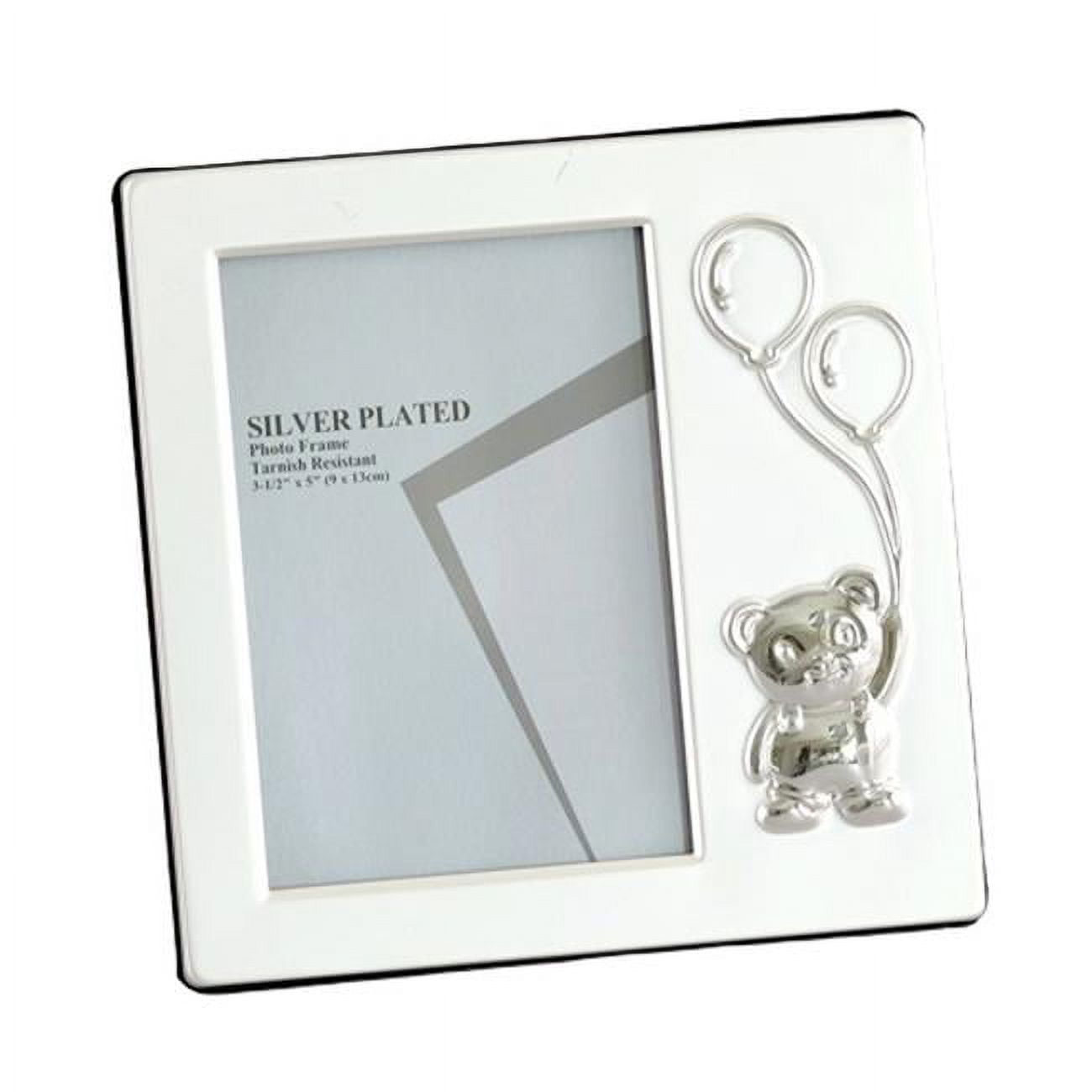 3 x 5 in. Bear & Balloons II Silver Photo Frame, Silver