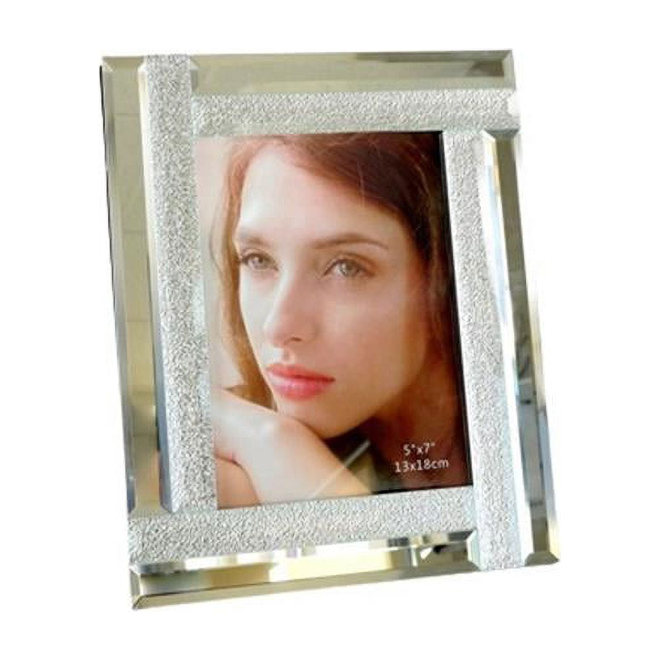 5 x 7 in. Mirrored Photo Frame, Silver