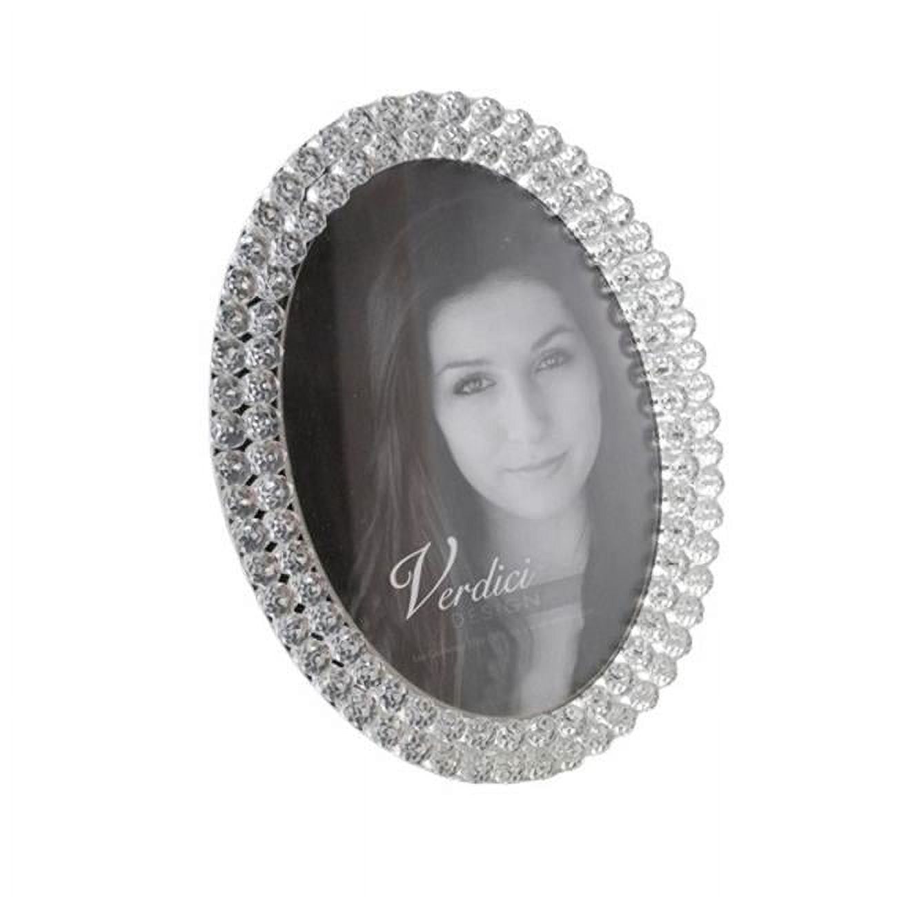 Photo Frame - Oval With Crystals 8 x 10'