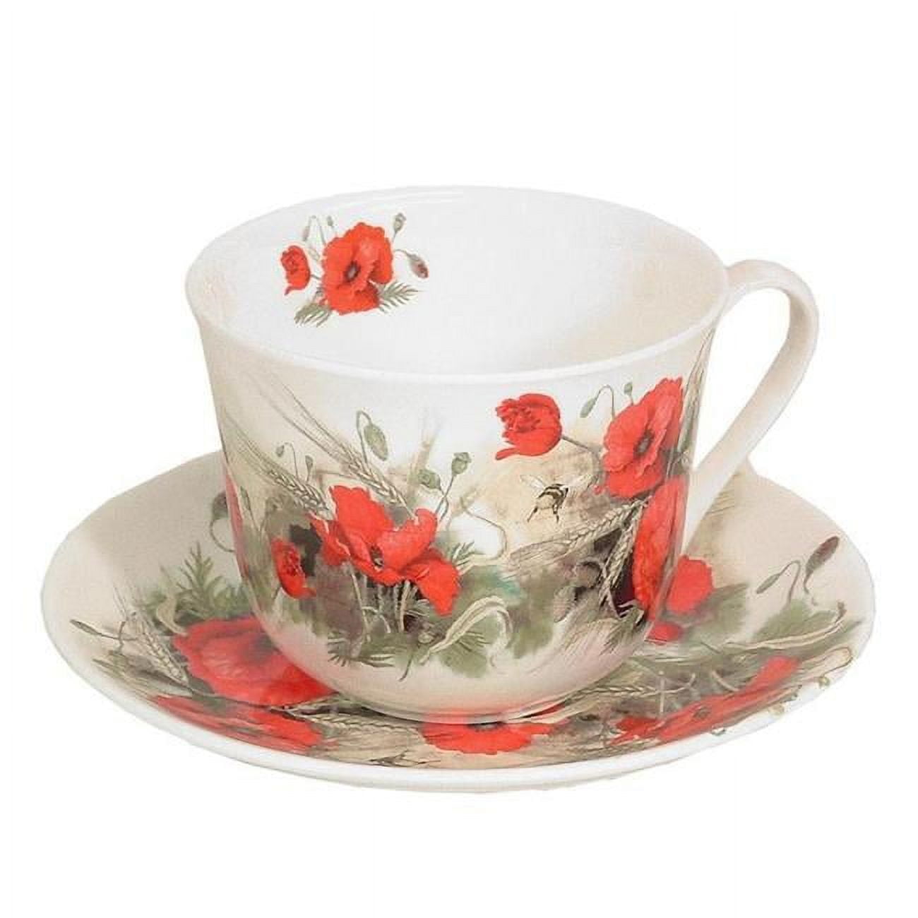 105 mm Poppy Breakfast Cups & Saucers - Set of 2