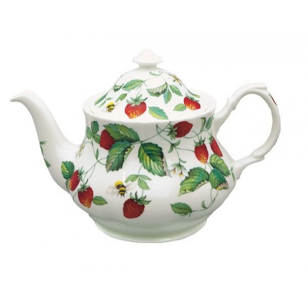 Picture of Roy Kirkham ER3102 Roy Kirkham Teapot - Alpine Strawberry&#44; Bone China Ceramic Made in England
