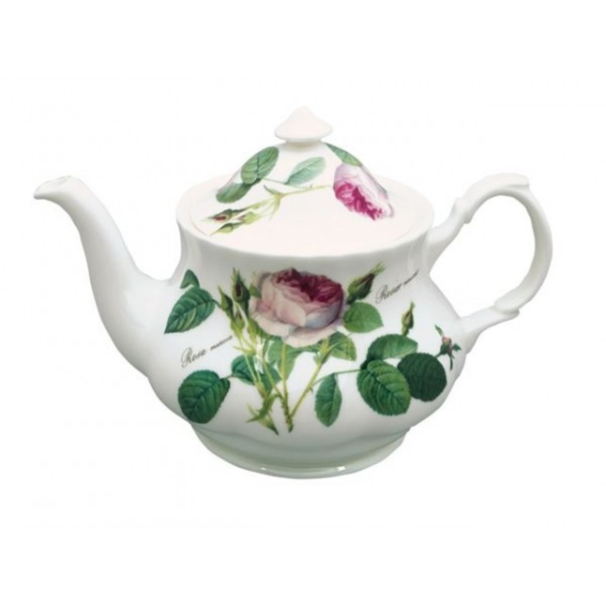 Picture of Roy Kirkham ER3101 Roy Kirkham Teapot - Redoute Rose&#44; Bone China Ceramic Made in England