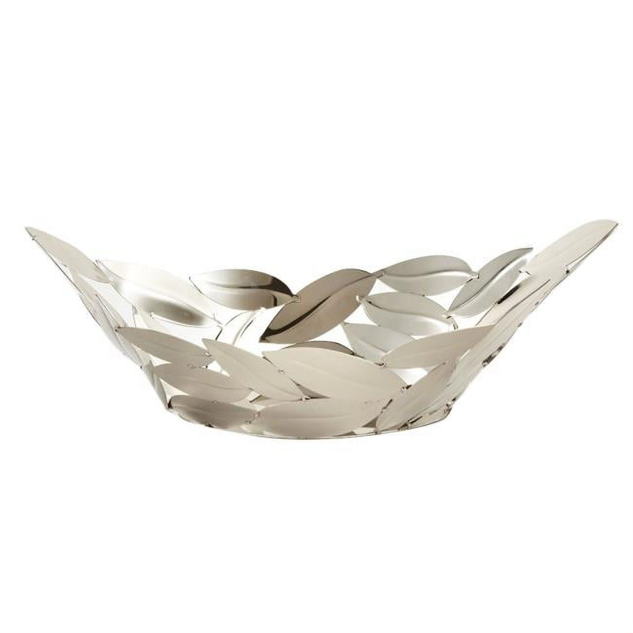 72455 15.75 x 6.75 in. Oval Leaves Boat - Stainless Steel Home Decor & Gift -  Jiallo