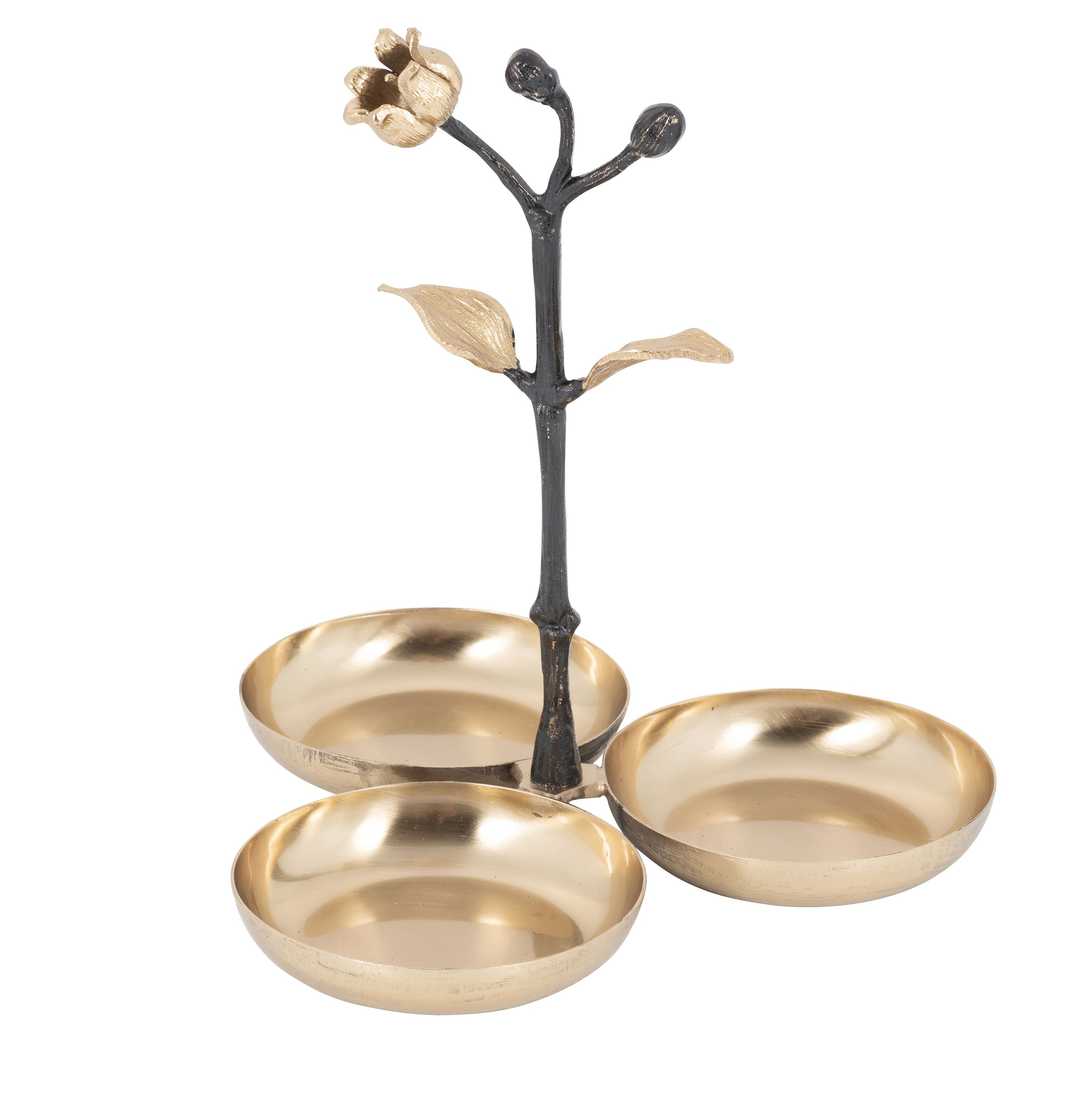 Picture of Jiallo 70203 Eleanor Triple Candy Dish, Satin Gold
