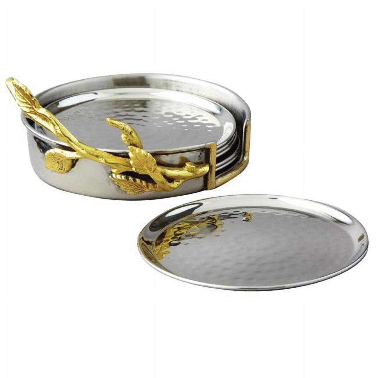 Picture of Jiallo 70047 4 in. Dia. Hammered Coaster Set - 7 Piece