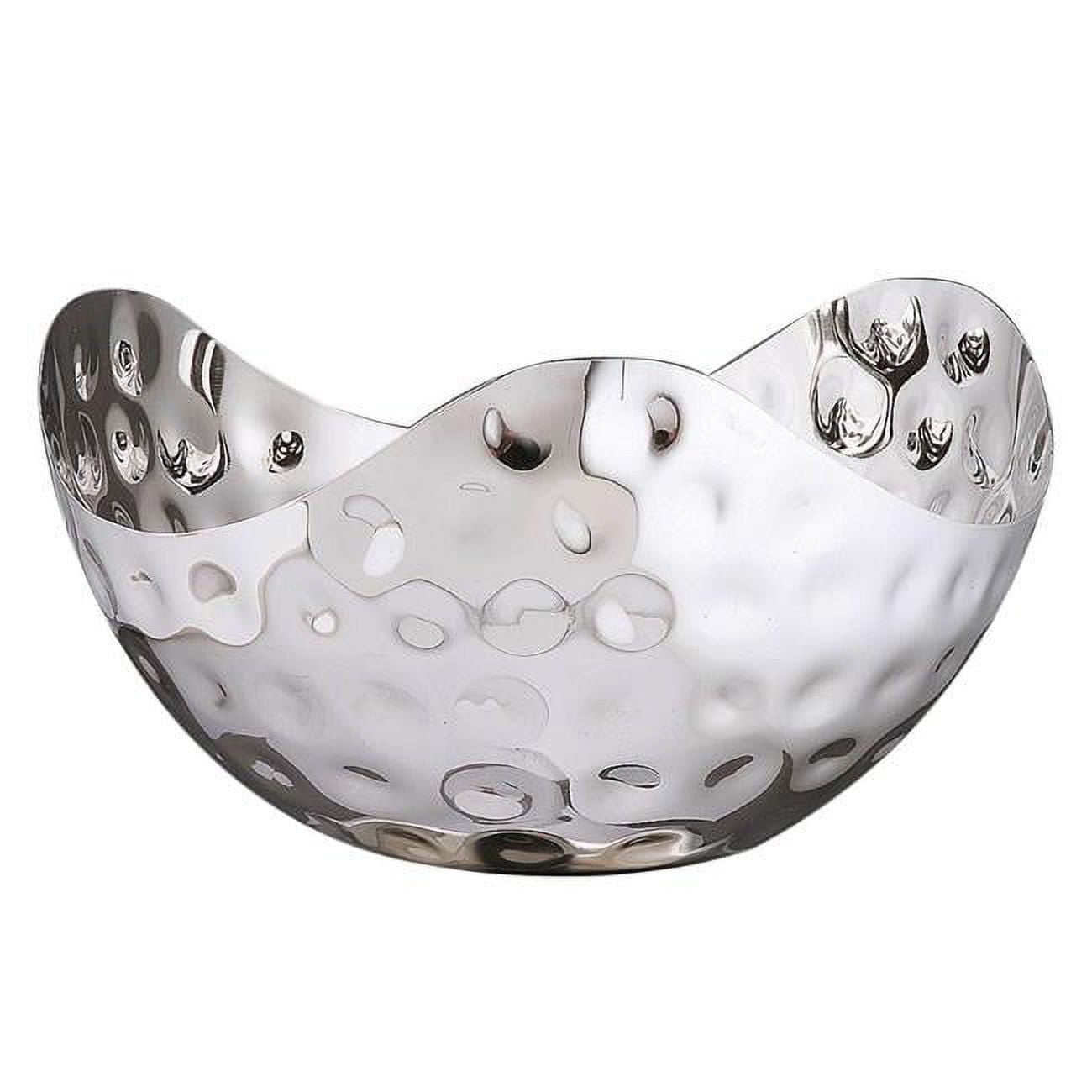 Picture of Jiallo 72591 10 in. Bolt Stainless Steel Triangular Bowl, Hammered