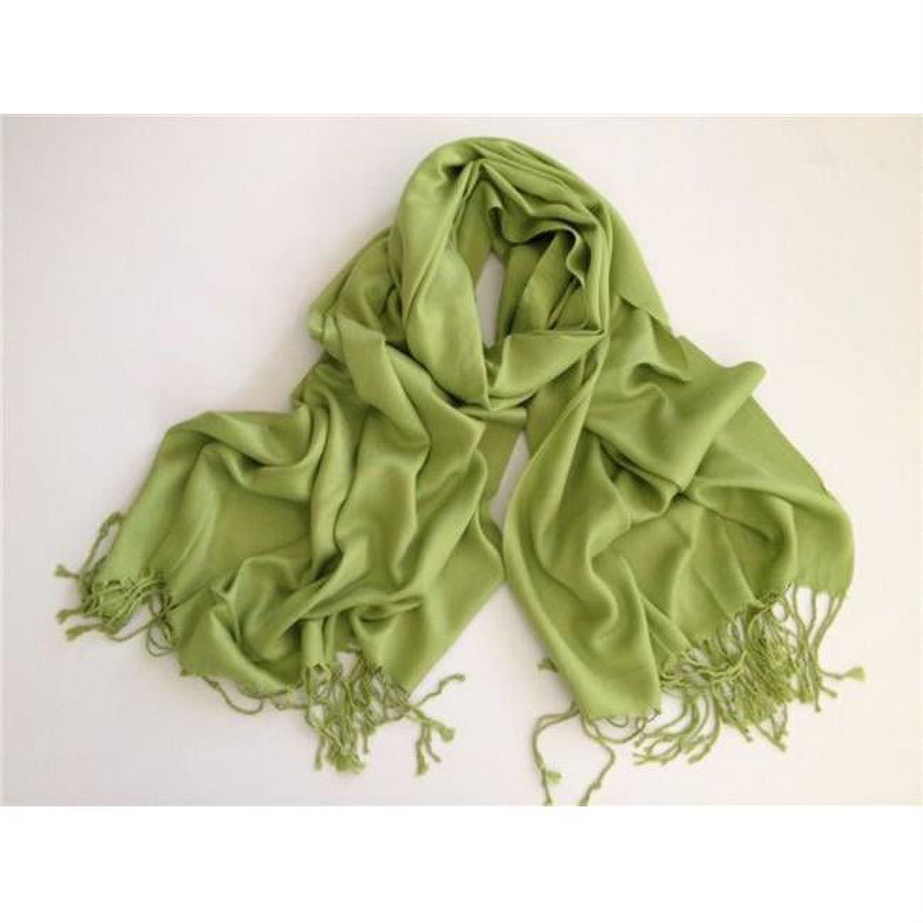 Pashmina Tassel Scarf Wrap Shawl - Green