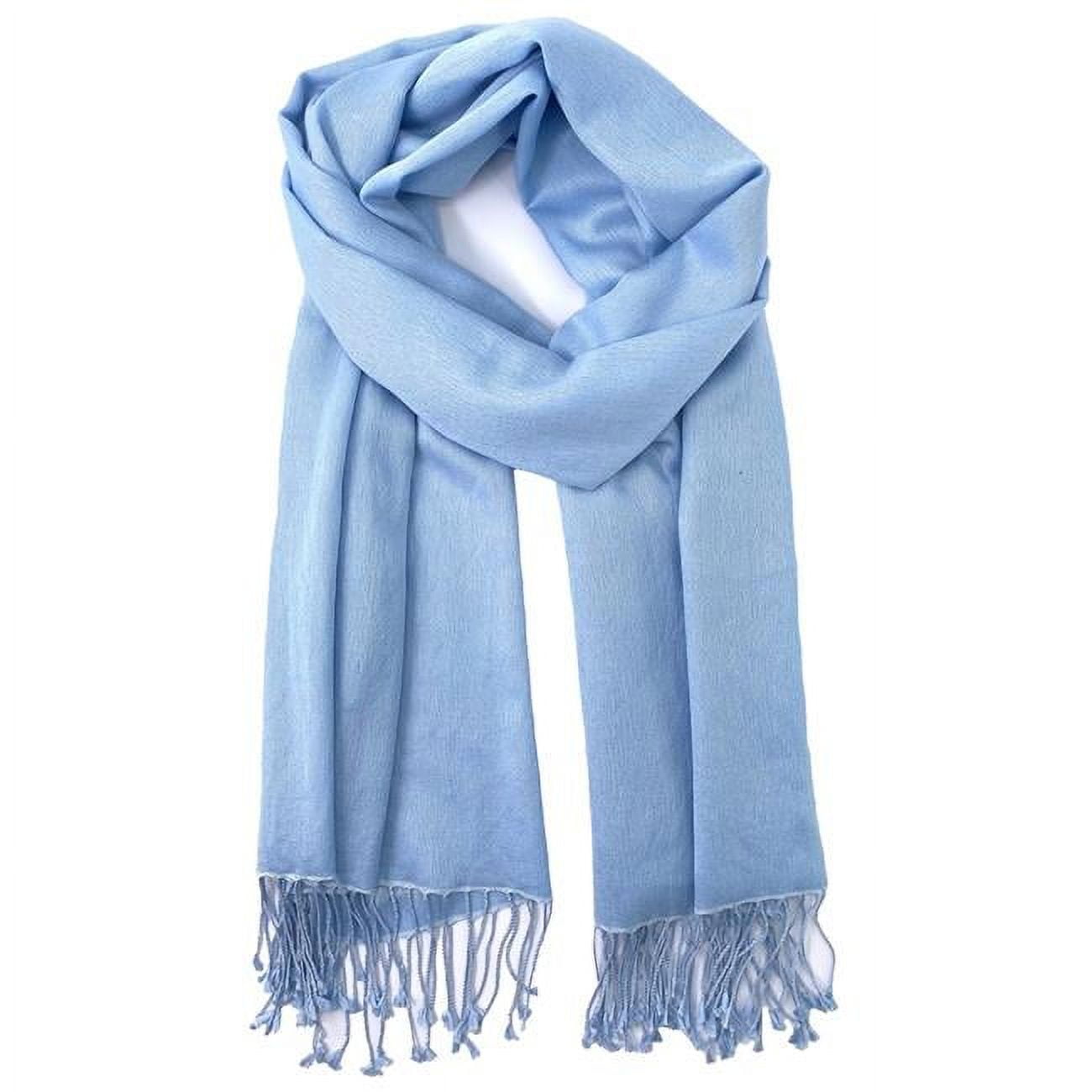 Pashmina Tassel Scarf Wrap Shawl Blue