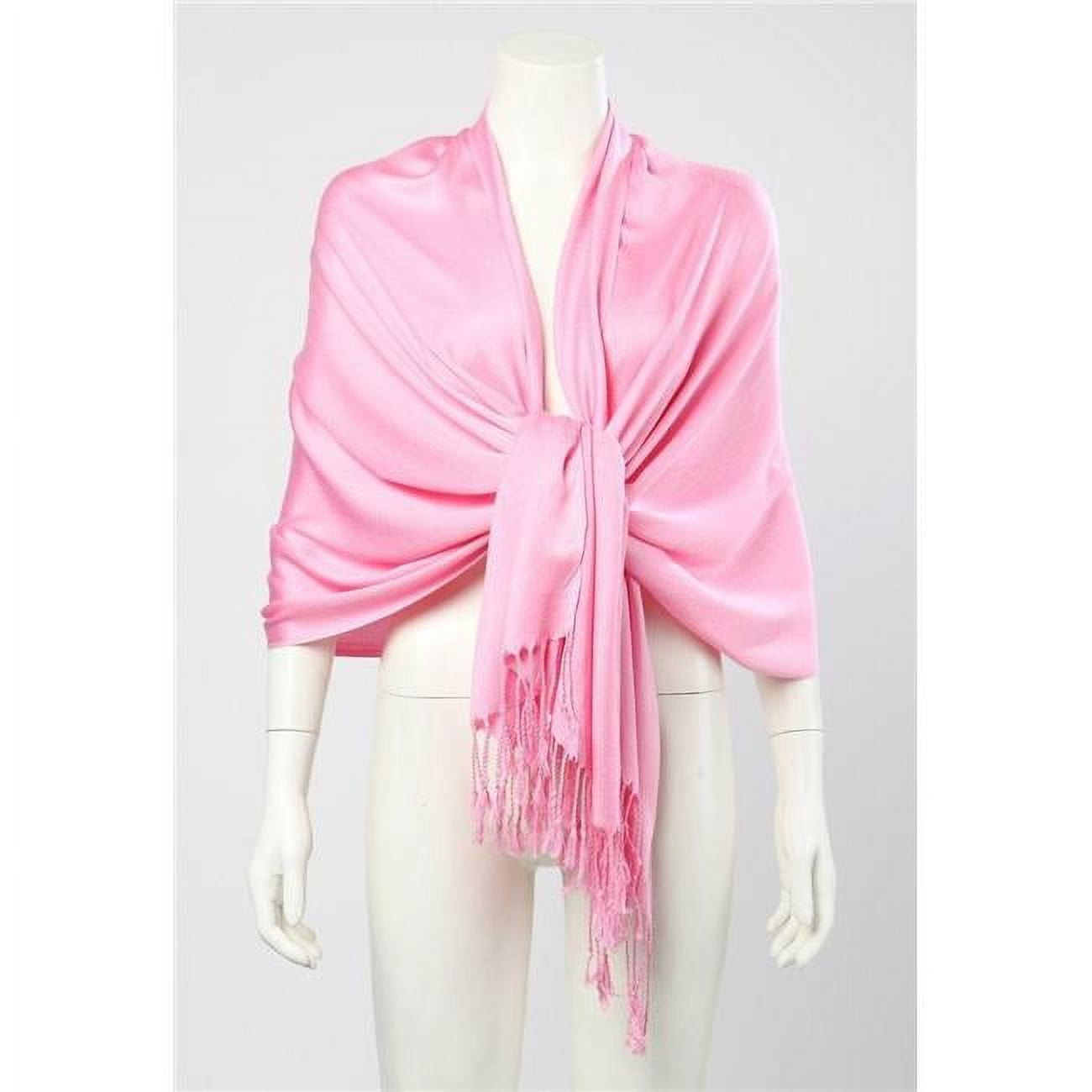Pashmina Tassel Scarf Wrap Shawl - Pink