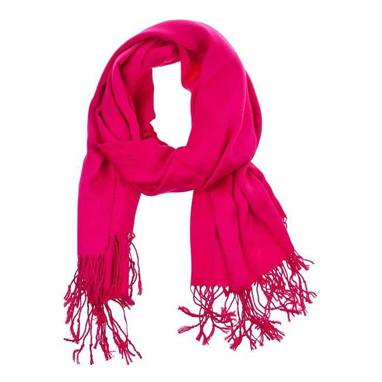 Pashmina Tassel Scarf Wrap Shawl Hot Pink