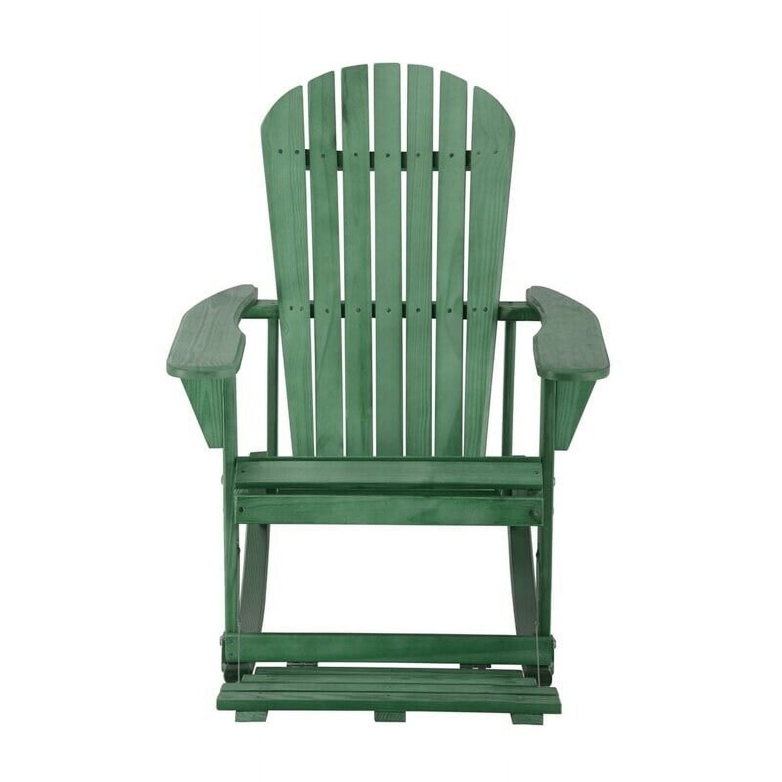 Zero Gravity Collection Sea Green Adirondack Rocking Chair with Built-in Footrest