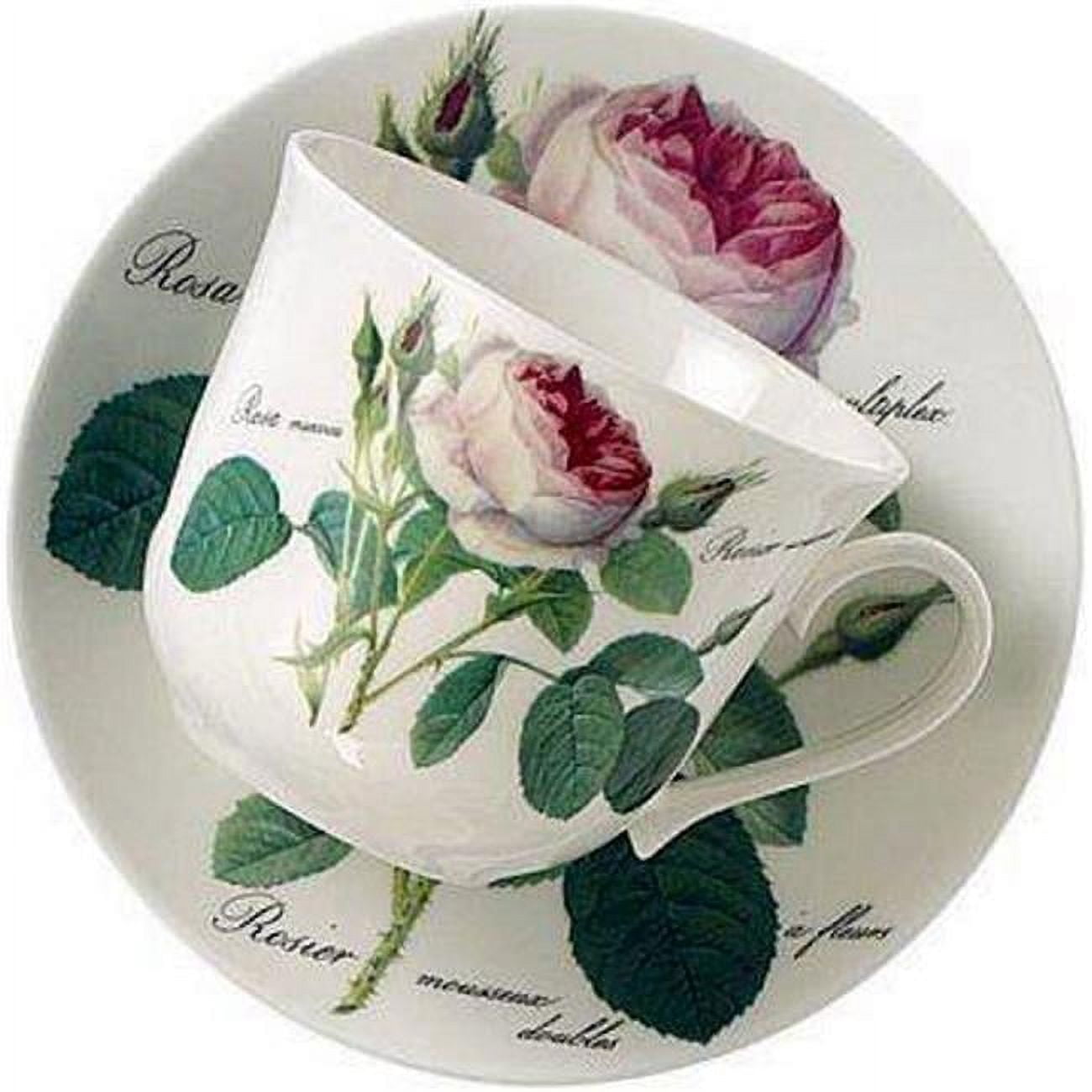 Picture of Roy Kirkham ER2801 Breakfast Cup/Saucer - Redoute Rose Set of 2