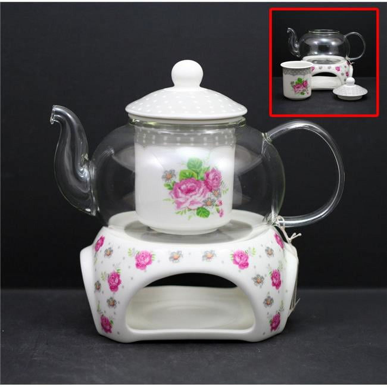 Picture of ACE AC-X4702 Teapot Set - 850cc Heatproof Glass Teapot with infuser