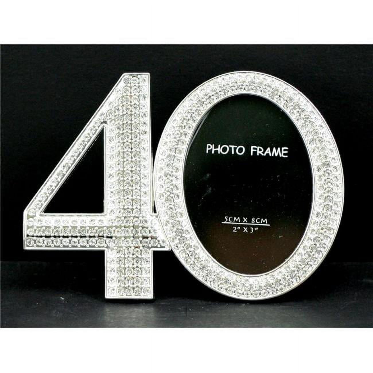Picture of ACE AC-X9715 Rhinestone Bead Encrusted 40th Anniversary 2&apos; X 3&apos; Photo Frame