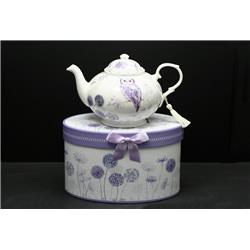 Picture of ACE AC-R2010 Teapot In A Gift Box W/ Ribbon &#44; New Bone China&#44; Owl&#44; 1000ml