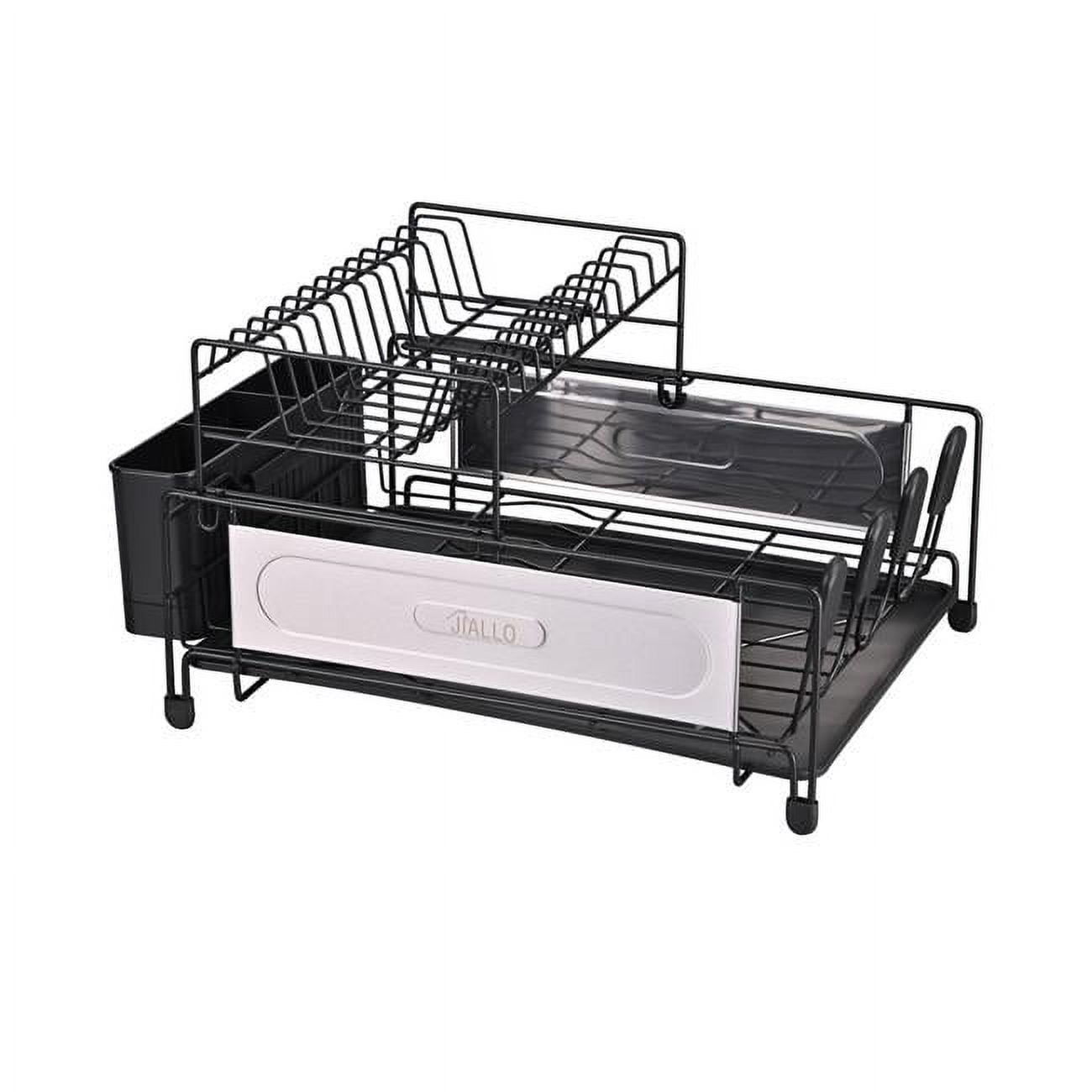 Picture of Jiallo SW2133BK Jiallo Stainless Steel 2-Tier dish rack with self -draining tray (Black Color)