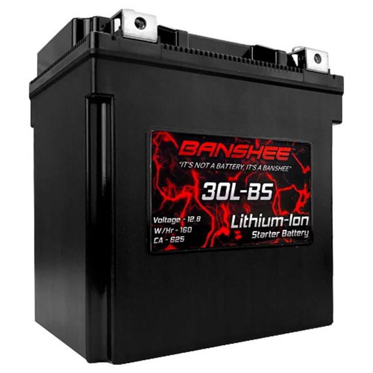 Picture of Banshee DLFP30L-BS-CS1 12.8V Lithium Ion Motorcycle Battery YB30CL-B ETX30L YB30L-B YTX30L-BS