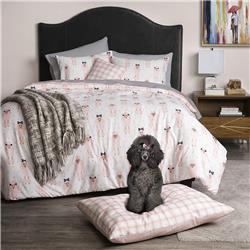 Picture of Dog Whisperer 03686869900200 Lady Comforter Set & Pet Bed&#44; Pink & White - Full & Queen Size