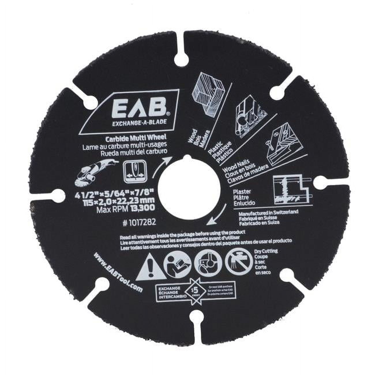 Picture of Exchange-A-Blade 1017282 4.5 in. Carbide Multi Wheel - Exchangeable