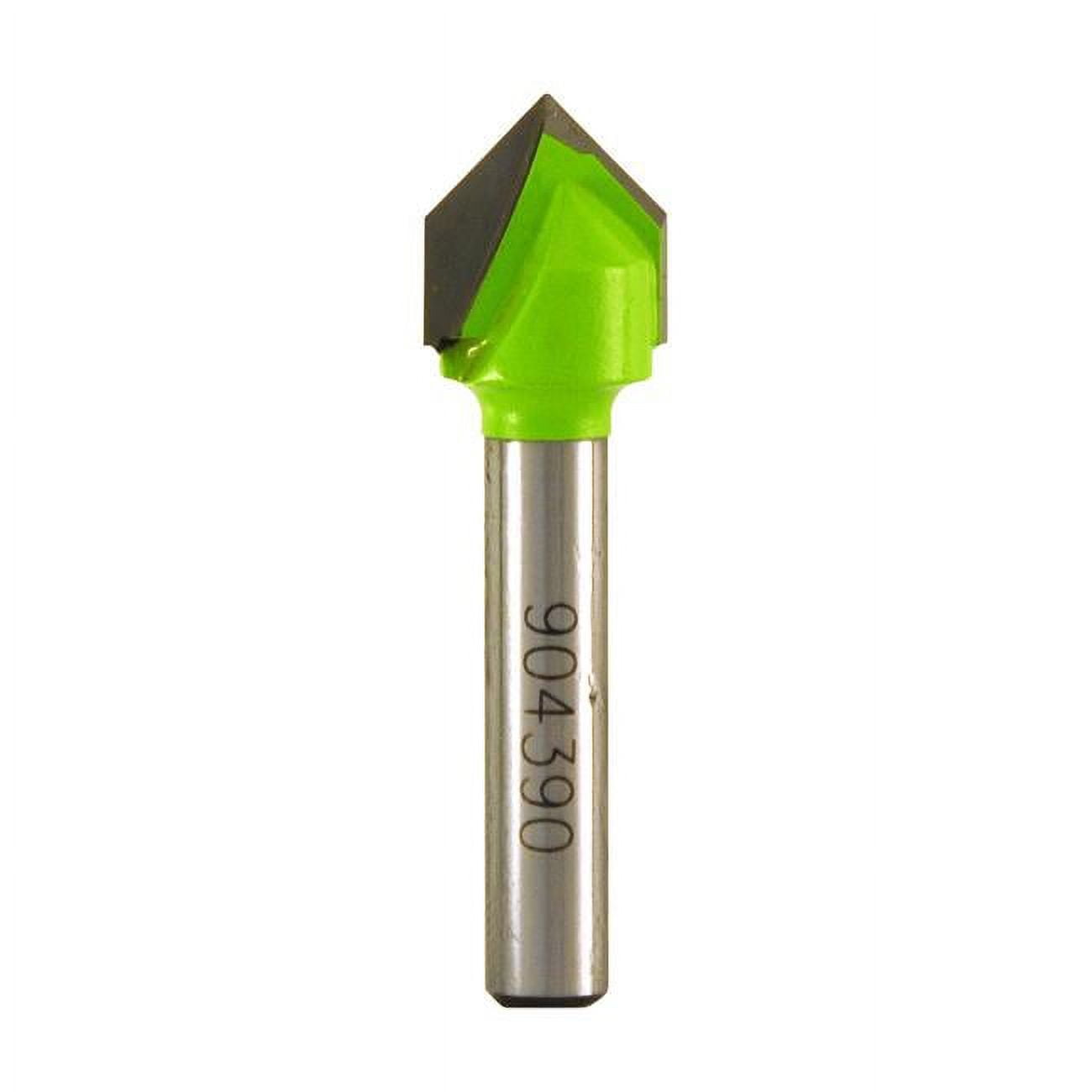 Picture of Exchange-A-Blade 2110062 0.5 x 0.25 in. Shank Decorative Vee Groove Professional Router Bit - Recyclable Exchangeable