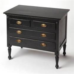 Easterbrook Black Drawer Chest - Black - 4-Drawer - Antique Style